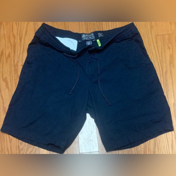 Men’s 36 Slim Fit Navy Blue AMERICAN RAG Snap Closure Zip Fly Drawstring Shorts - Picture 10 of 16